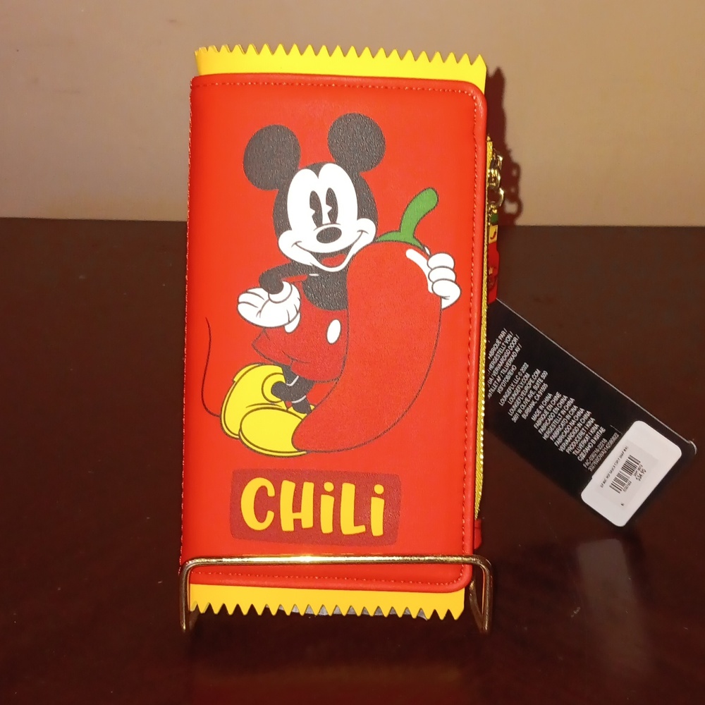 DISNEY LOUNGEFLY NWT MICKEY HOT SAUCE WALLET